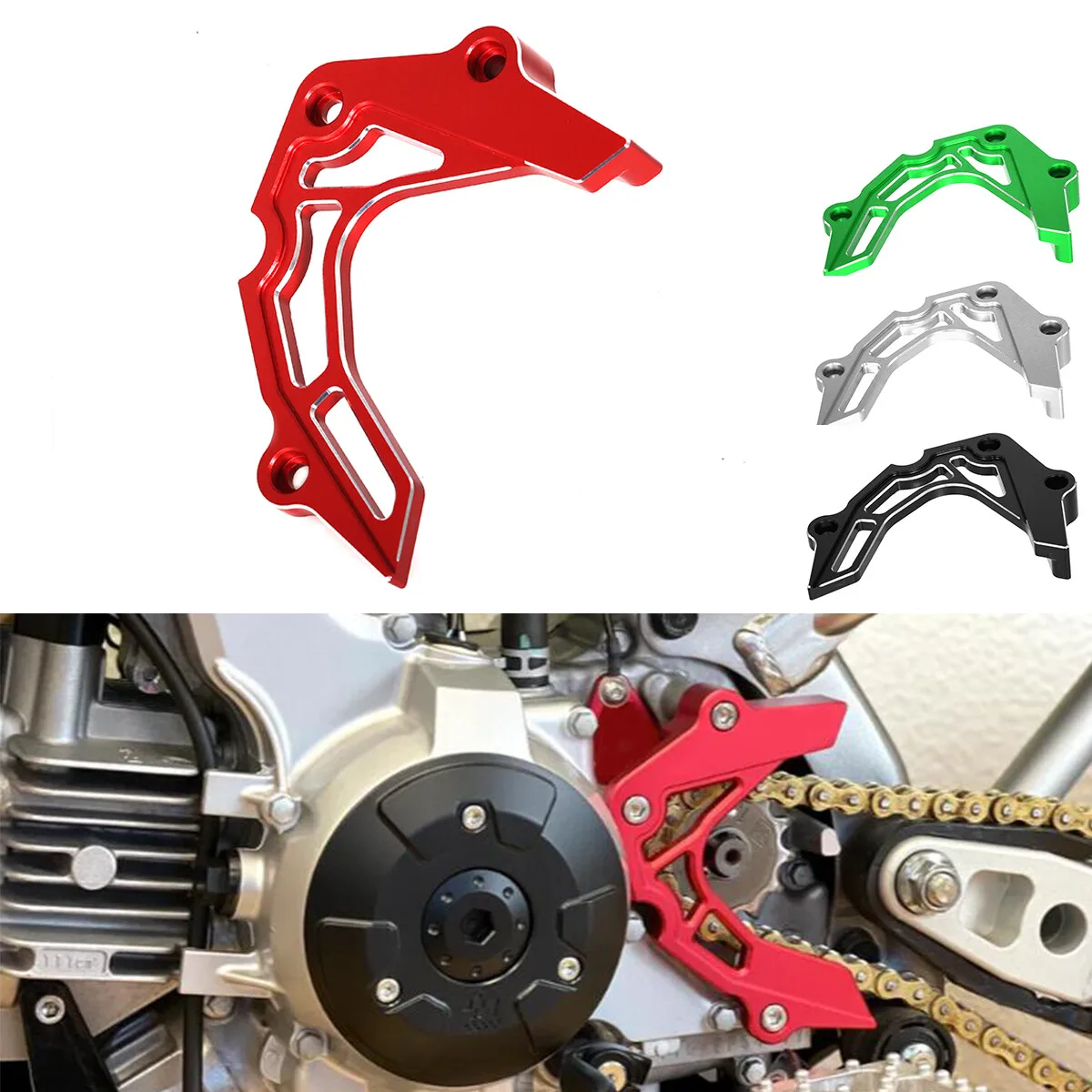 3D CNC Motorcycle Front Sprocket Guard For Z125 Pro 2017-2025 KLX110 KLX110L 2002-2024