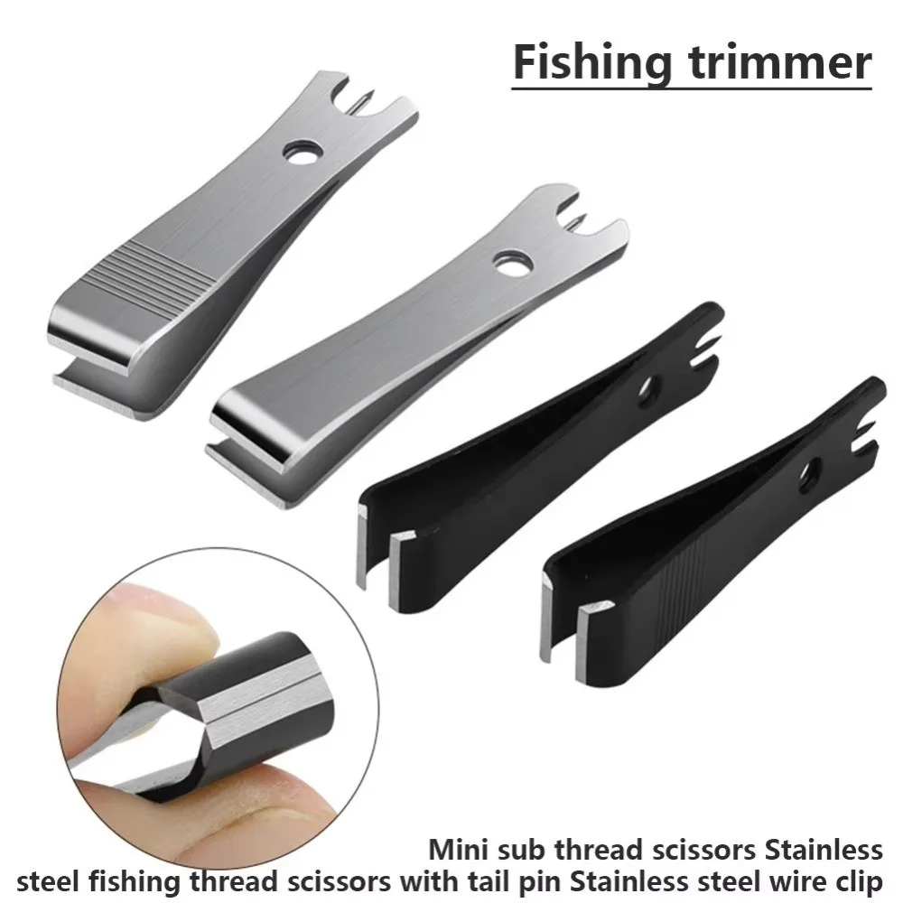 Mini tijeras de pesca con limpiador de anzuelos inoxidable - imagen 2