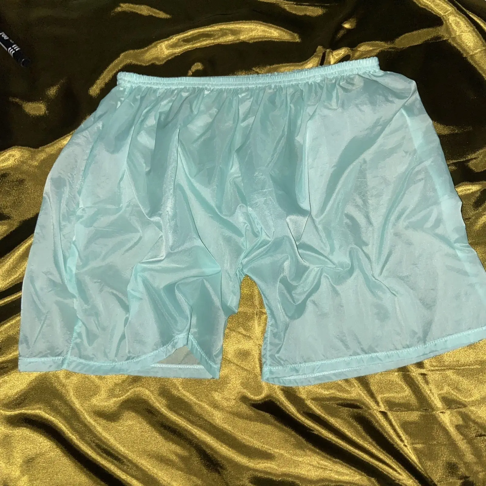 Ver através dos homens sexy shorts filme fino sem costura roupa interior feminina elástica calças de dormir casa boxer inferior