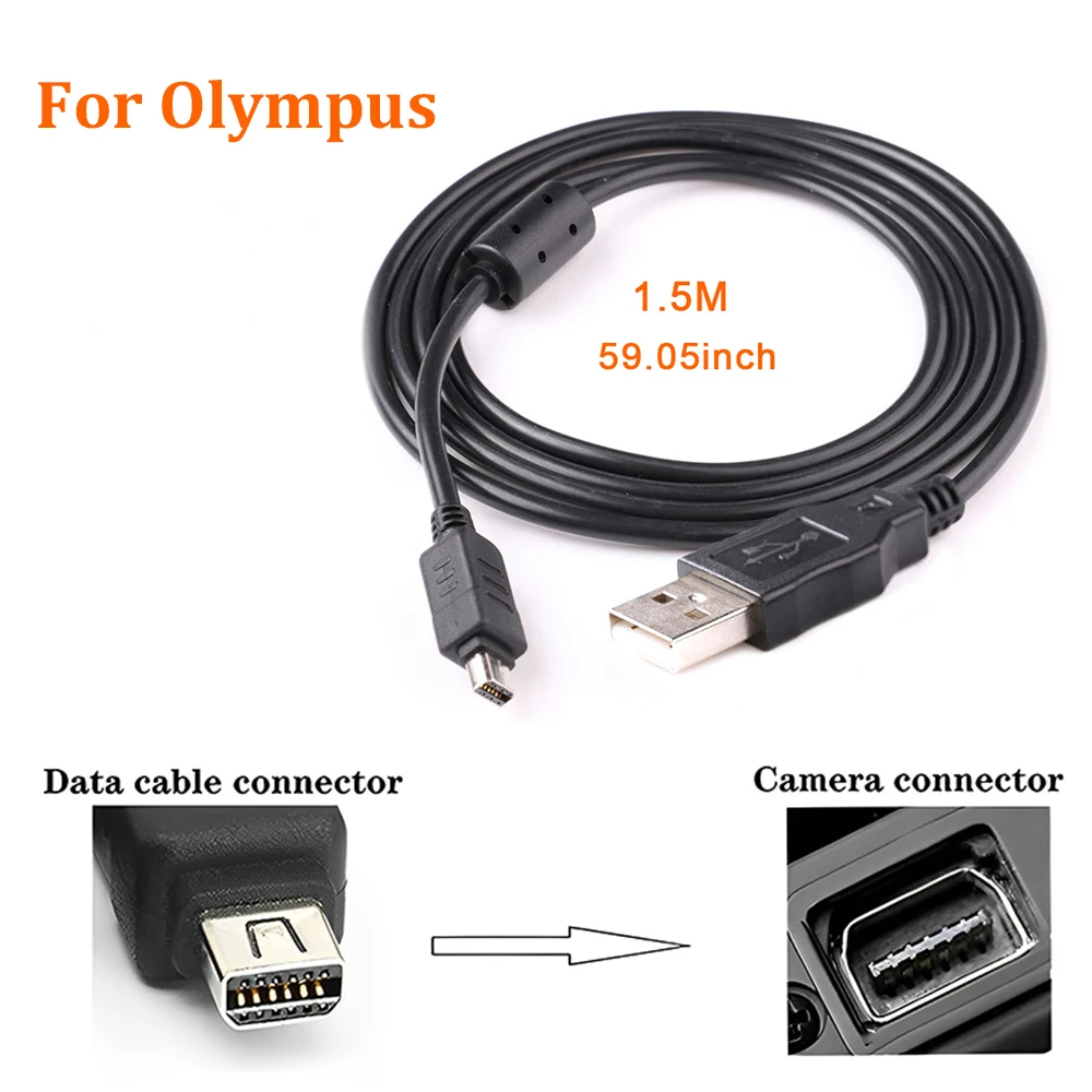 For Olympus Camera USB Data Cord CB-USB5 CB-USB6 12Pin Cable E-PL3 E450 E400  SZ-14 U1070 SZ-31MR OM-D E-M5 TG-1 Camera Cable