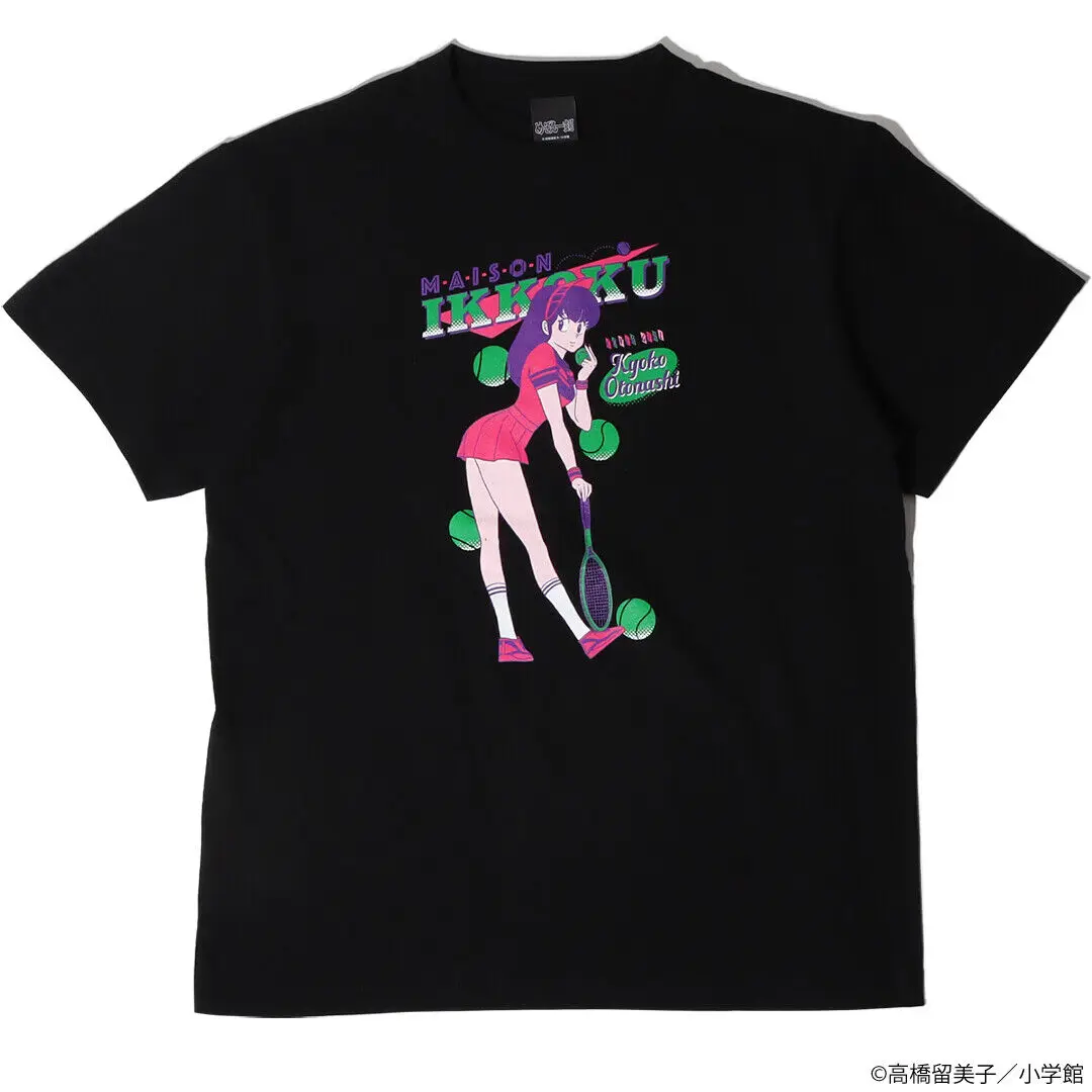 Maison Ikkoku Kyoko Otonashi TENNIS T-shirt Black Rumiko Takahashi JP Presale