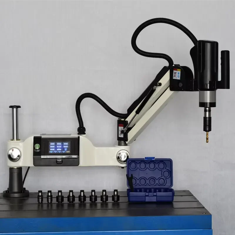 

M3-M16 Hot Automatic Flexible Arm Nut Screw Servo Electric Motor Pillar Tapping Machine 220V 0.6kW for Metal Thread Drilling