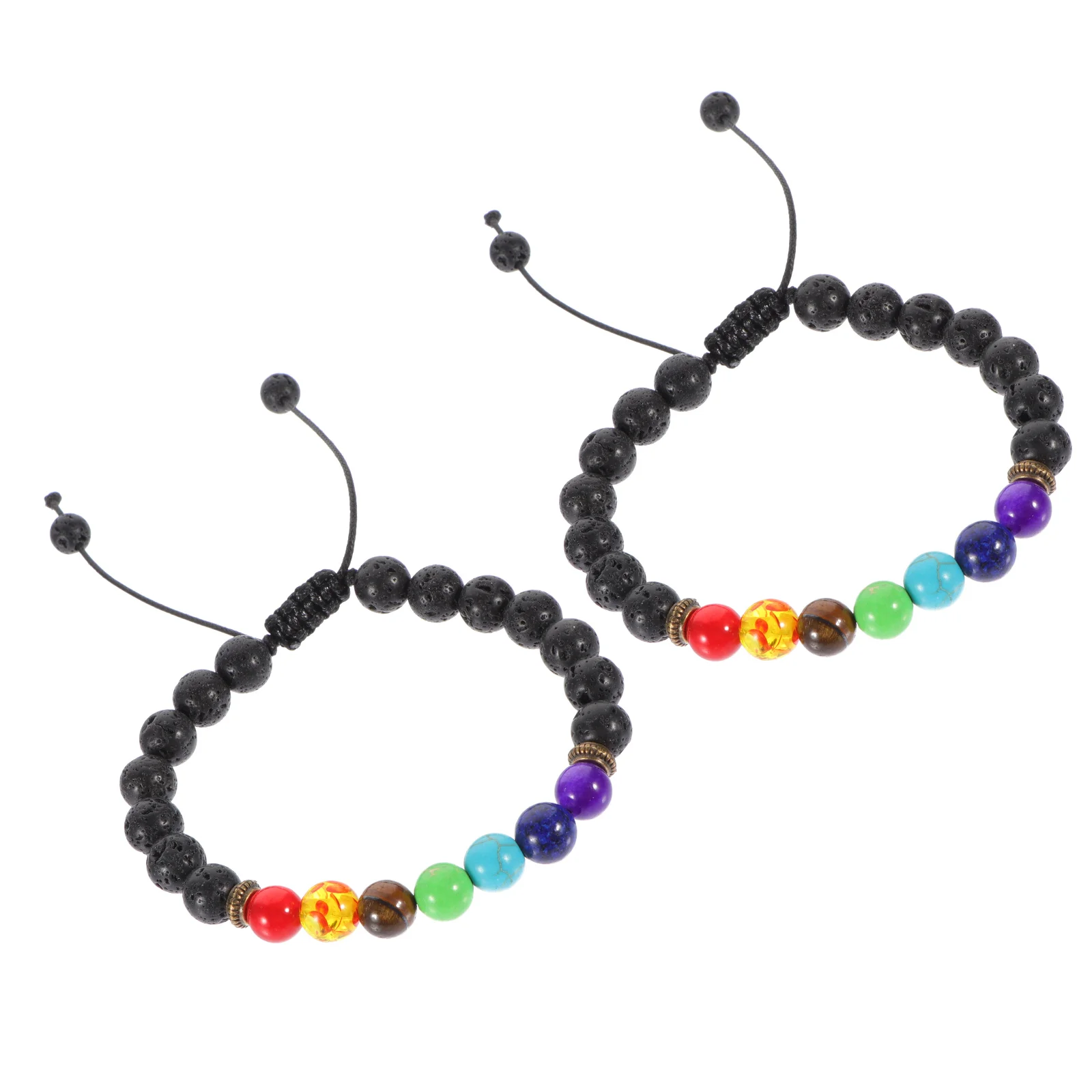 

2pcs Stone Bracelet Beaded Bracelets for Women Decorative Wear-resistant Wrist Wear-Resistant Chakra Bracelet Accessory Gifts