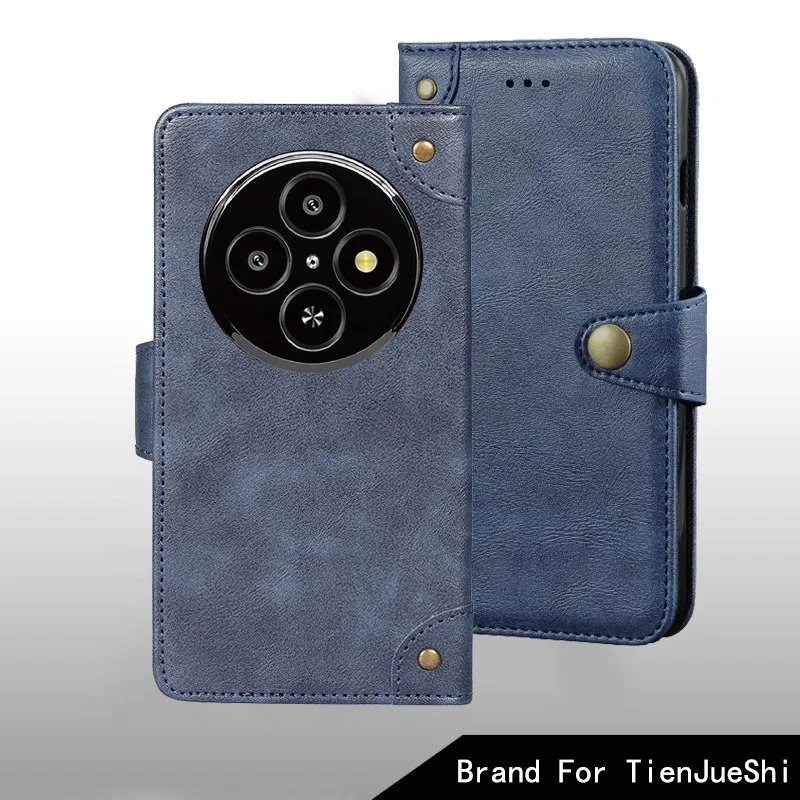 

For Blackview Strong 2 Case Metal Buckle Retro PU Leather Back Case Cover Conque For Blackview Strong 2 Fundas