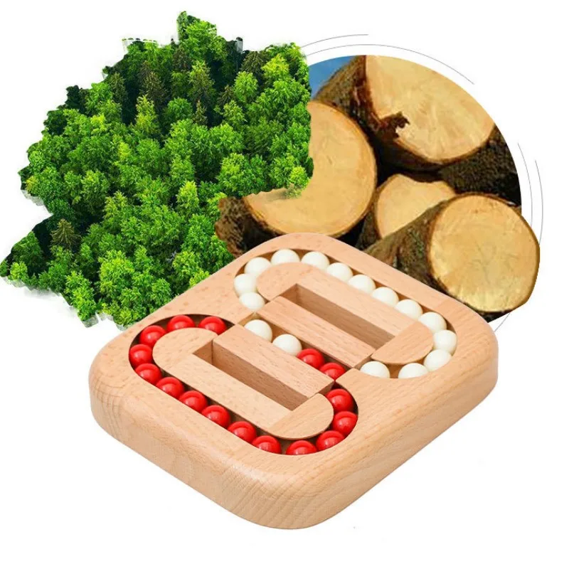 Classic Wood Game Mind Brain Teaser Beads Wooden Puzzle for Adults Children