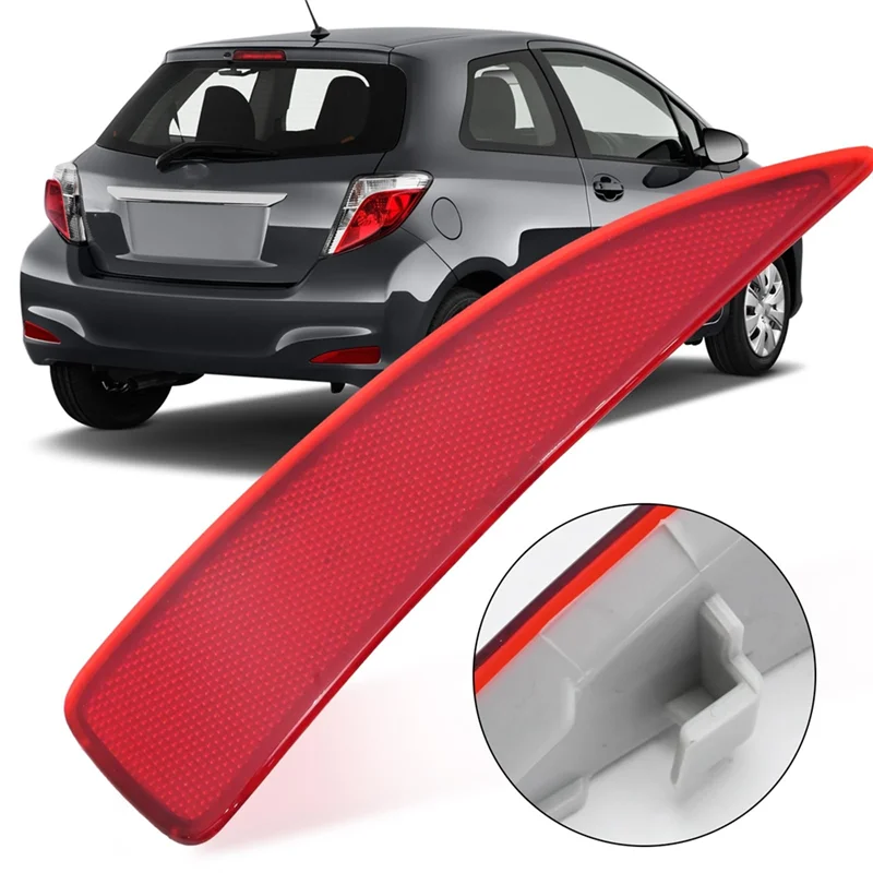 

1 пара для Toyota Yaris 2012-2014, отражатель заднего бампера автомобиля 52163-52100 52164-52100, отражатель заднего фонаря