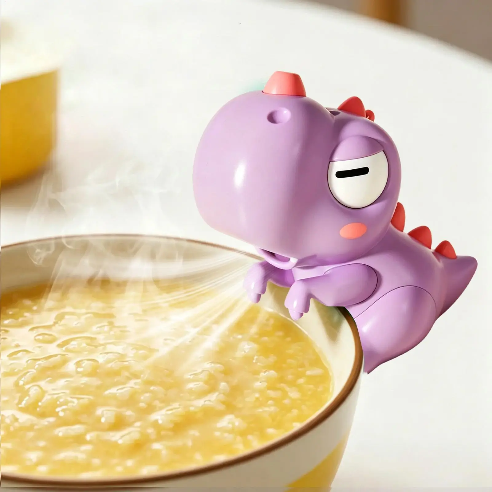 Mini Food Cooling Fan USB 3 Speed Animal Shaped Air Blower Bowl Edge Hanging Holder for Daily Porridge Soup Noodles Hot Meals