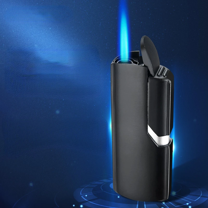 

New Direct Flush Butane Torch Turbo Lighter Outdoor Metal Windproof Blue Flame Inflatable Gas Lighters Men's Gadgets