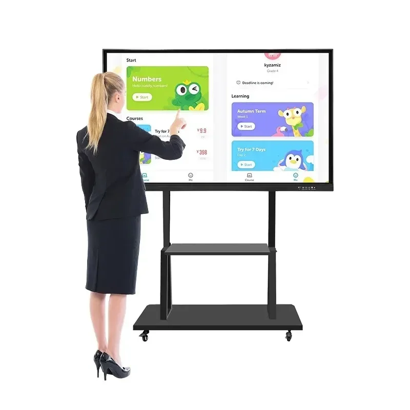 65 75 86 Inch 4k Interactive Board 20 Points Multi Touchscreen Electronic Whiteboard Smart Interactive Flat Panels with Ops