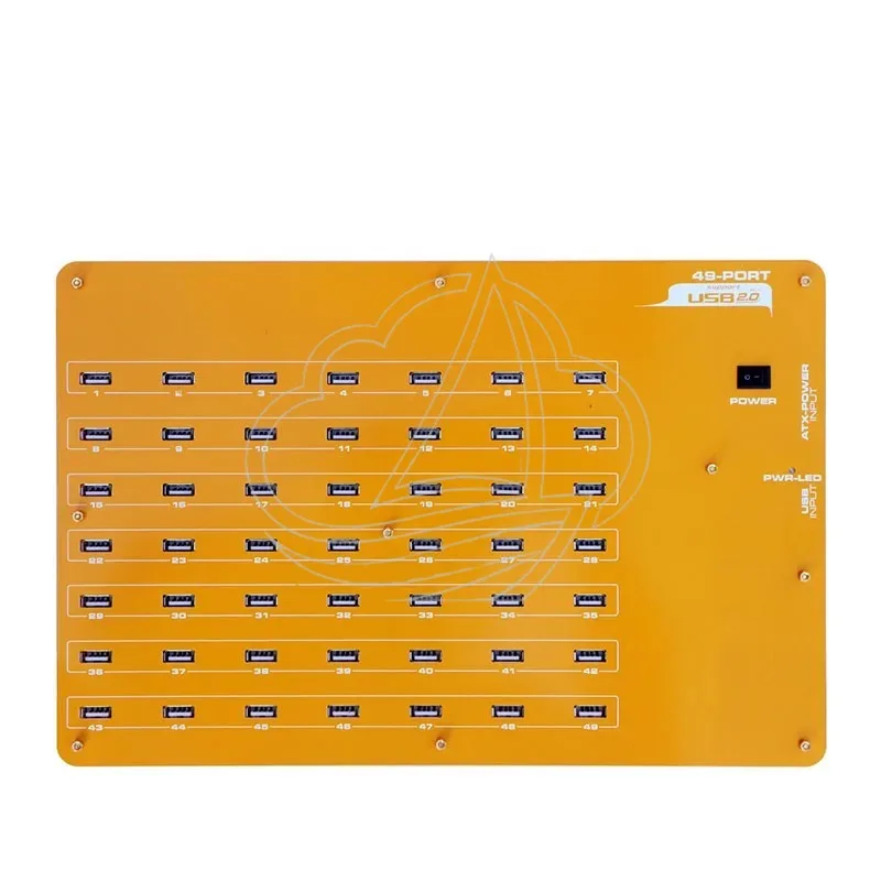 49-Port Industrial High Speed USB 2.0 Hub, Simultaneous Charging & Data Transfer Hub for Computer & Smartphone Devices