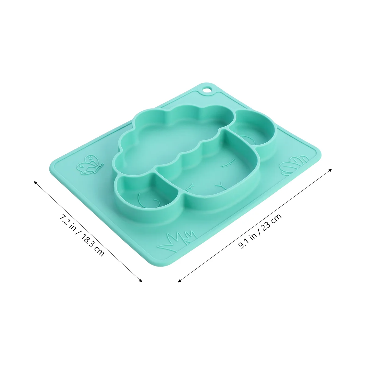 

Silicone Kids Dishes Non Slip Toddler Plate Microwave Safe Supplementary Feeding Plates Set Anti Flip Stain Resistant Elastic