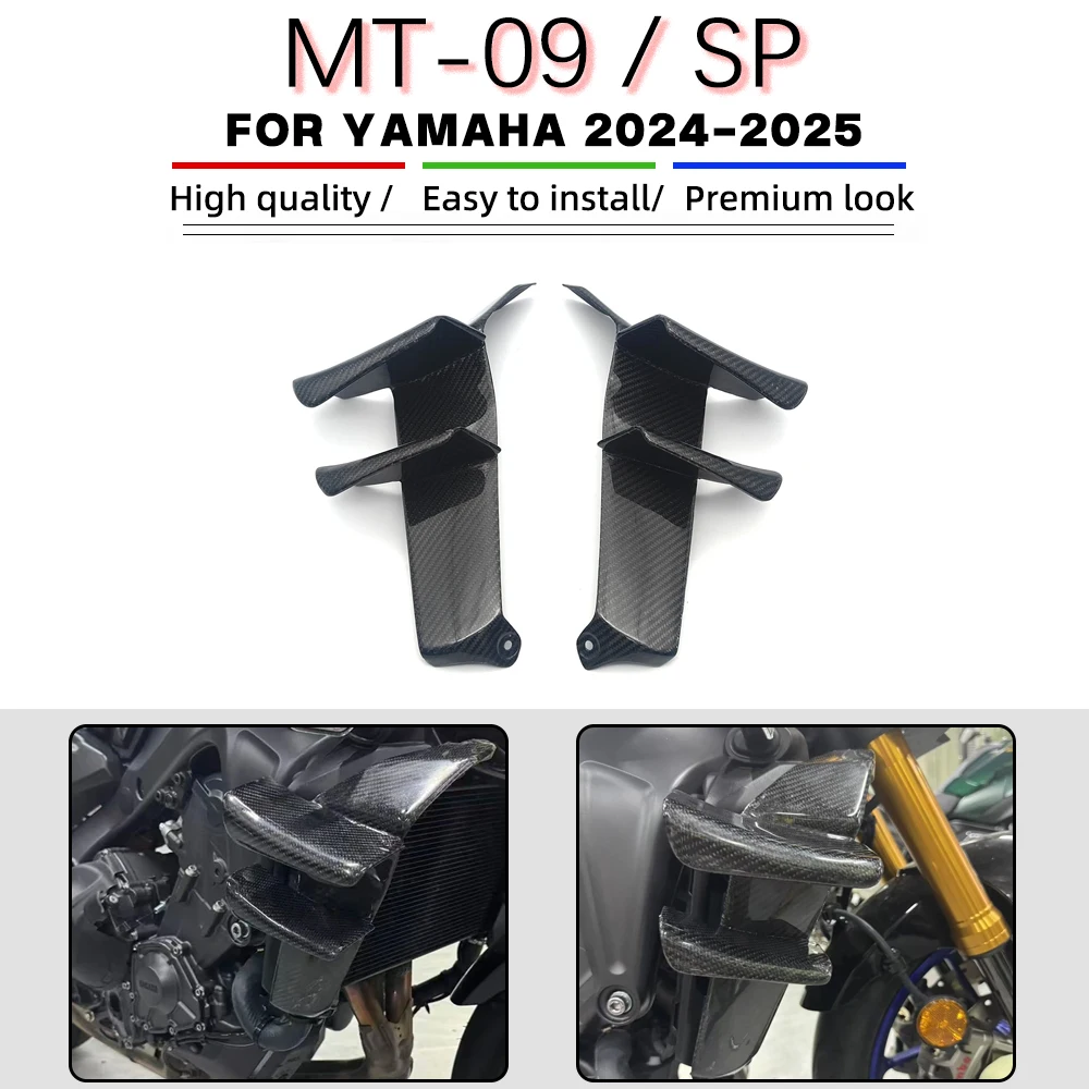 

For YAMAHA MT-09 / SP 2021-2023 3K Carbon Fiber Motorcycle Sport Downforce Naked Side Spoilers Aerodynamic Wing Deflector