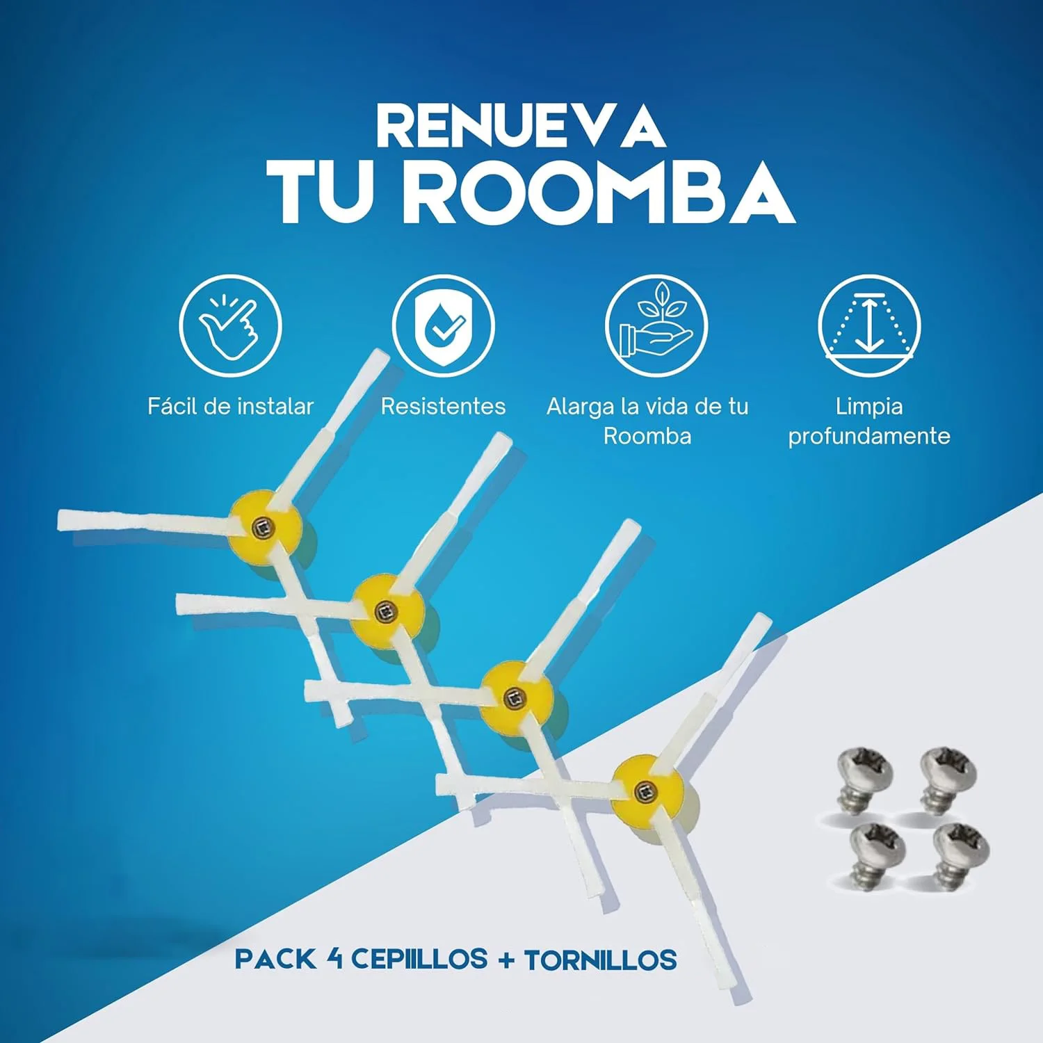 4 قطعة فرشاة جانبية مناسبة لآي روبوت رومبا 500 600 سلسلة 510 530 532 540 545 550 560 562 564 570 580 600 620 630 614 650 692 694