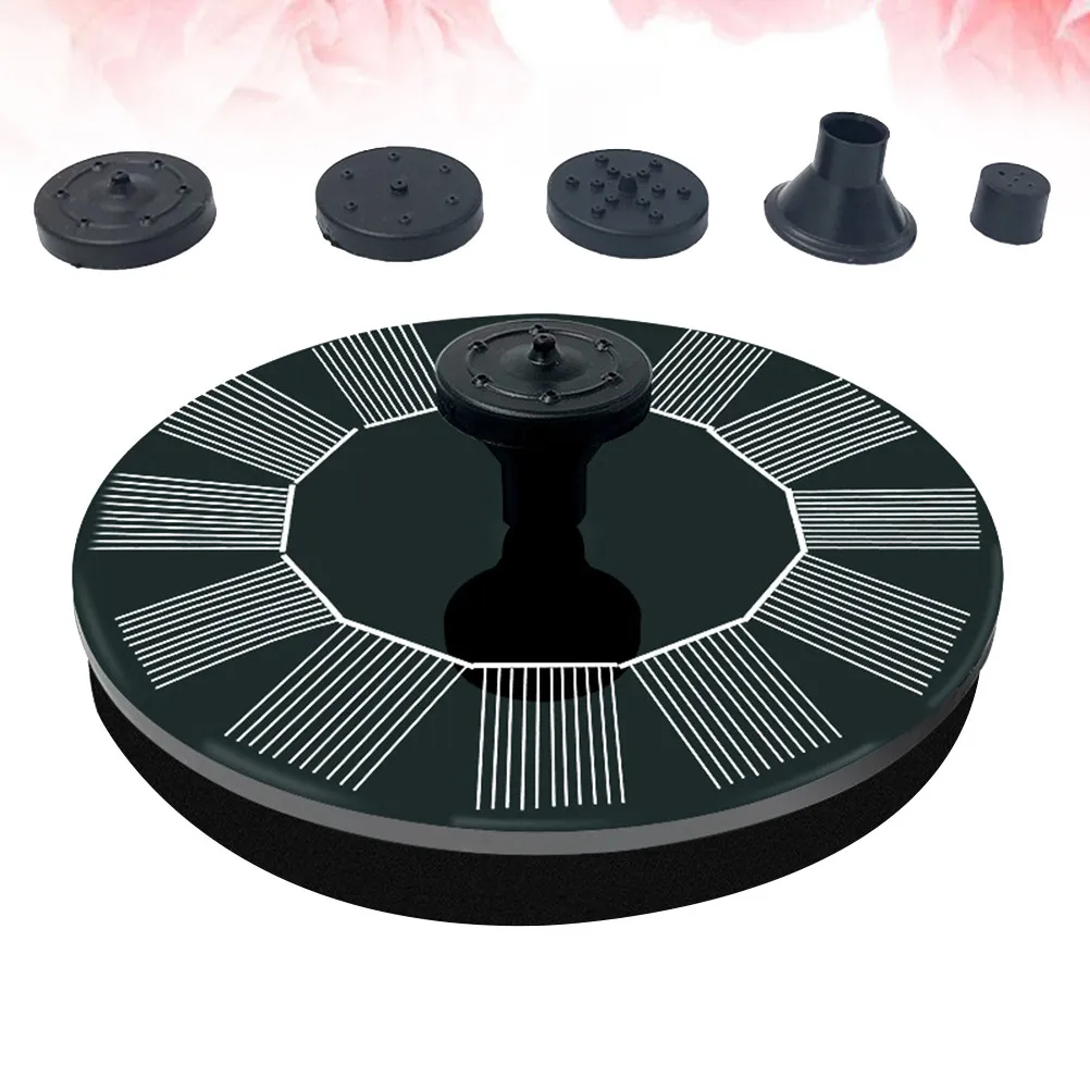 Fuente Solar Flotante de 13 cm, Negra, Pequeña, para Jardín, Estanque, Bomba de Agua con Panel Solar para Decoración de Jardín y Oxigenación