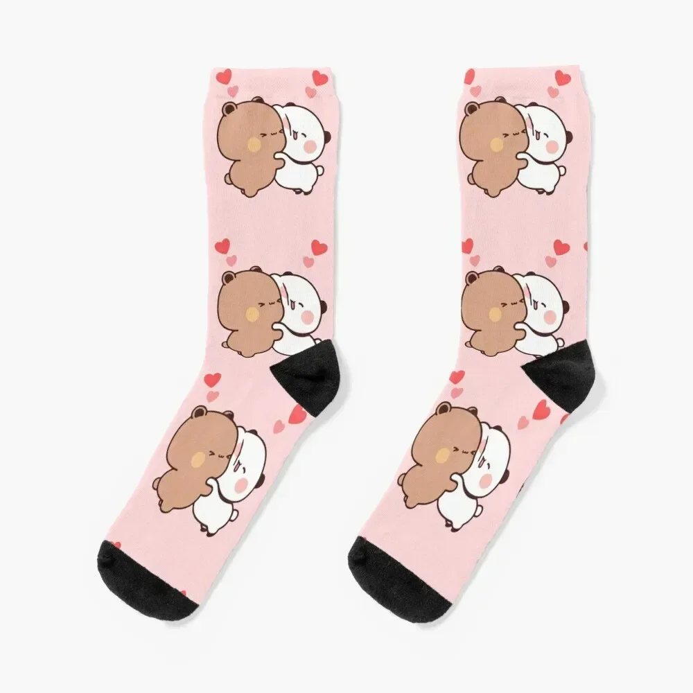 Panda And Brownie Bear Couple Socks funny gift kids hockey anti-slip Men Socks Women's