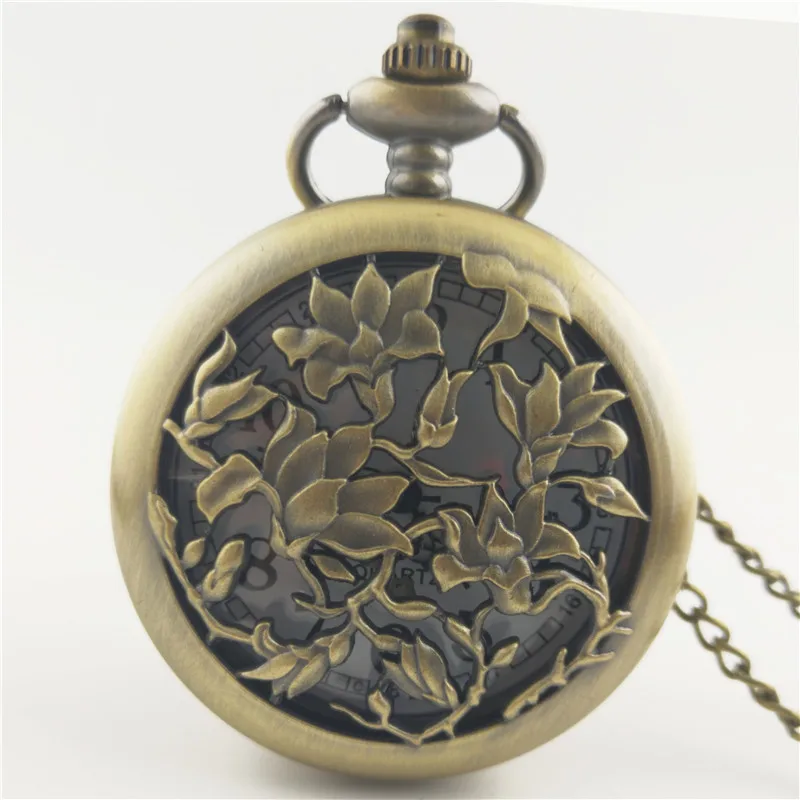 New Fashionable Style Antique Vintage Quartz Pocket Watch Round Case Pendant Necklace Chain Exquisite Clock For Men Women Gifts