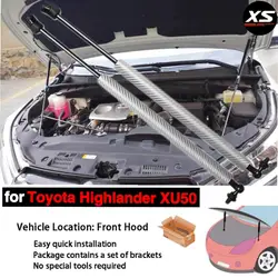 For Toyota Highlander Kluger XU50 2014-2019 Front Hood Bonnet Modify Gas Struts Lift Support Shocks Carbon Fiber Damper Pistons