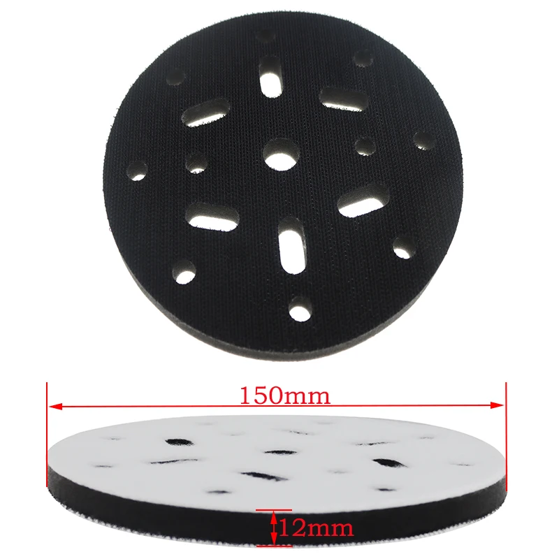 Tampone protettivo da 150mm disco per lucidatura a superficie morbida multi-foro da 6 pollici cuscino protettivo levigatrice resistenza all'abrasione