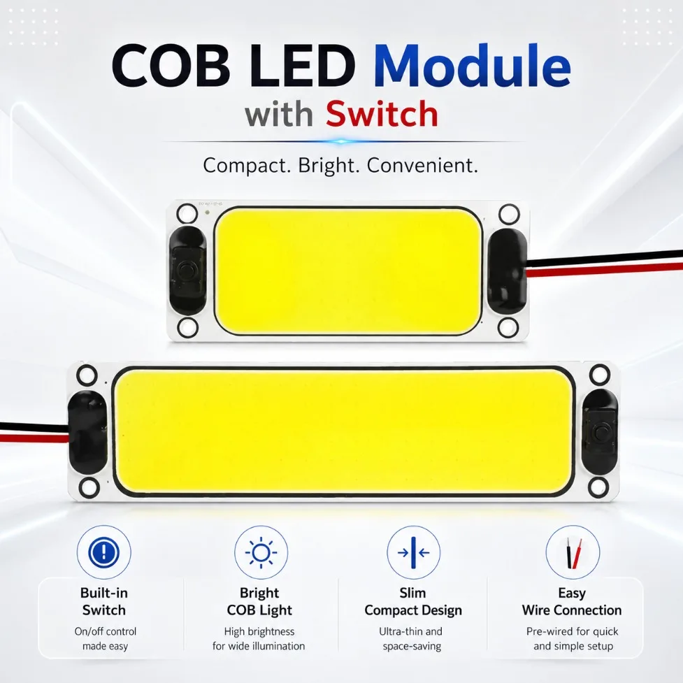 DC12-90V High Brightness COB LED Interior Ceiling Reading Light 54/108 LEDs with ON/OFF Switch for Van Lorry Truck Camper Boat