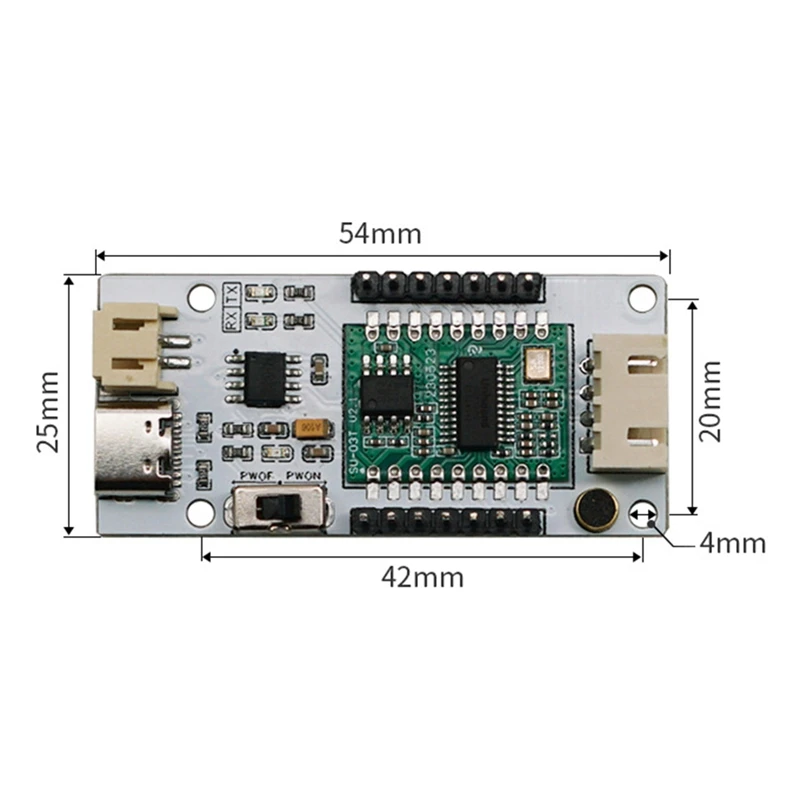 Hot Ltem Voice Recognition Sensor Module Chinese/English Voice Recognition USB To UART Module Built-In Low Voltage Detection