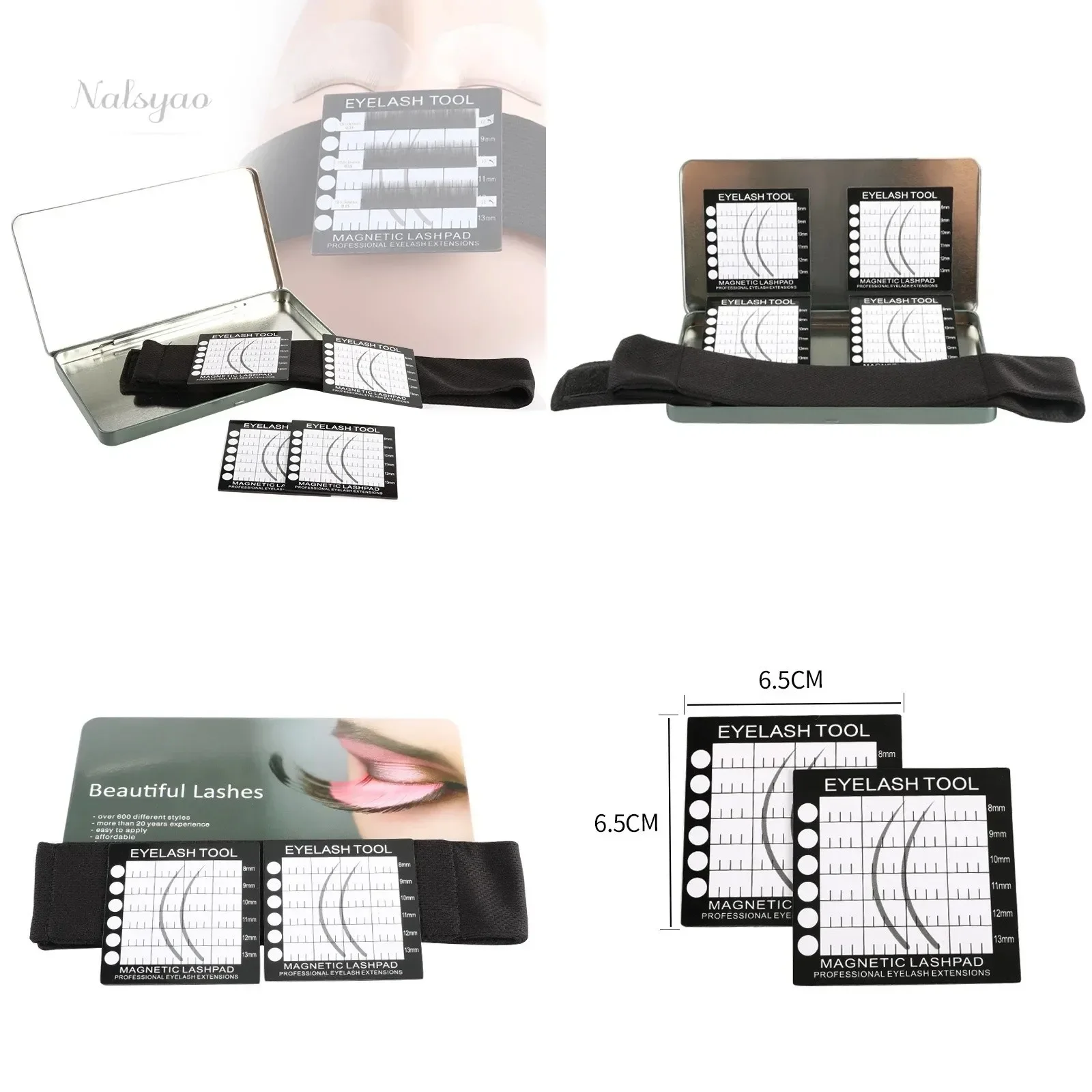 Magnetic Lash Pad Grafting Eyelash Headband Headscarf Forehead Towel Pad Eyelash Tablet Makeup Tool For Lash Extension Supplies