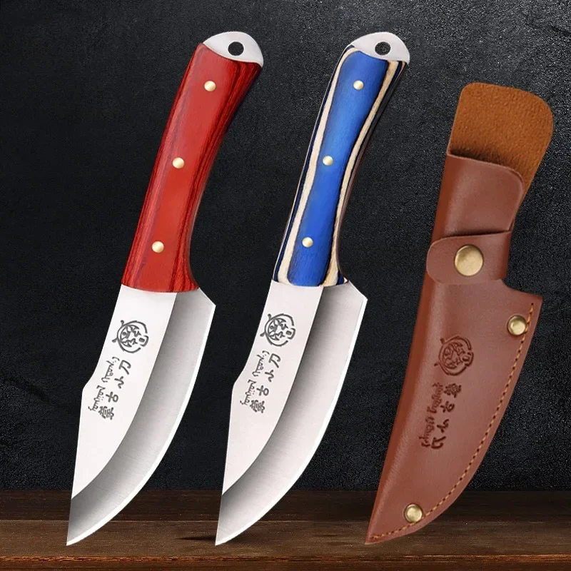 Cuchillo de carnicero para deshuesar carne de bolsillo, cuchillo de corte pequeño multiusos para barbacoa de cocina