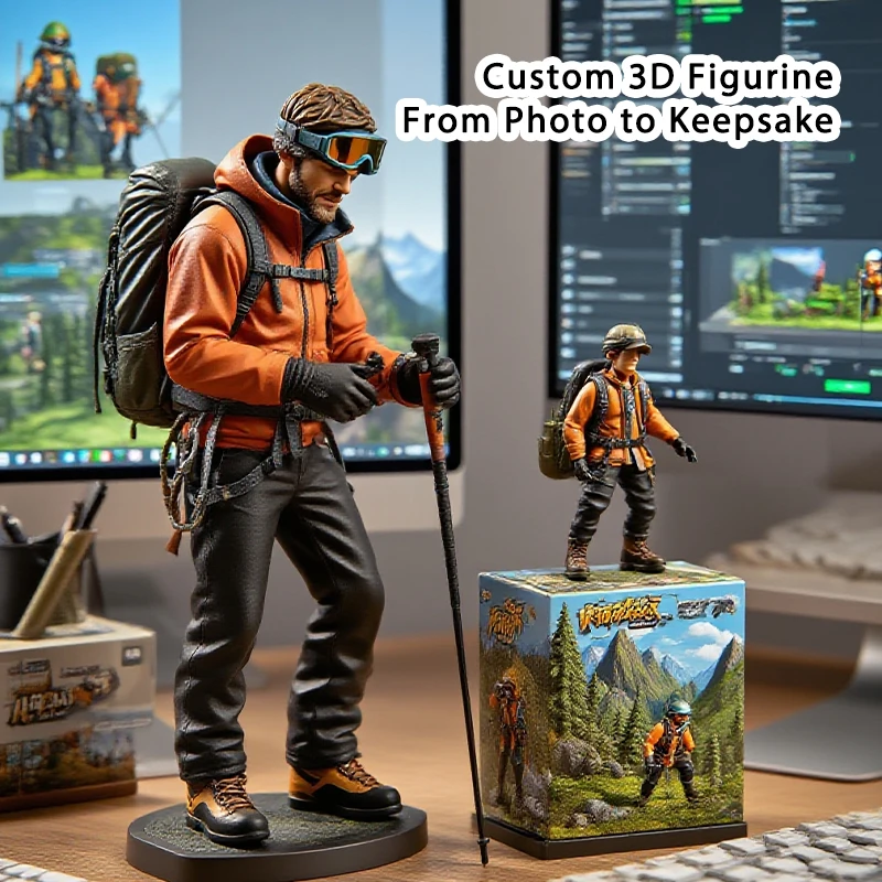 Custom 3D Printed Human Figurine Made From Photo, Personalized Full‑Color Custom Character Statue, Unique Keepsake Memorial Gift