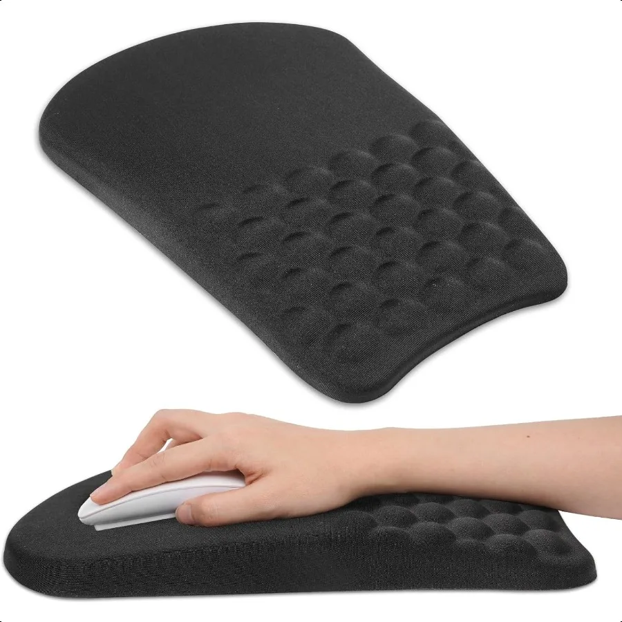 

Ergonomic Wrist Mouse Pad with Massage Design Wrist Rest Pain Relief Mousepad with Memory Foam NonSlip PU Base Mouse Pad with W