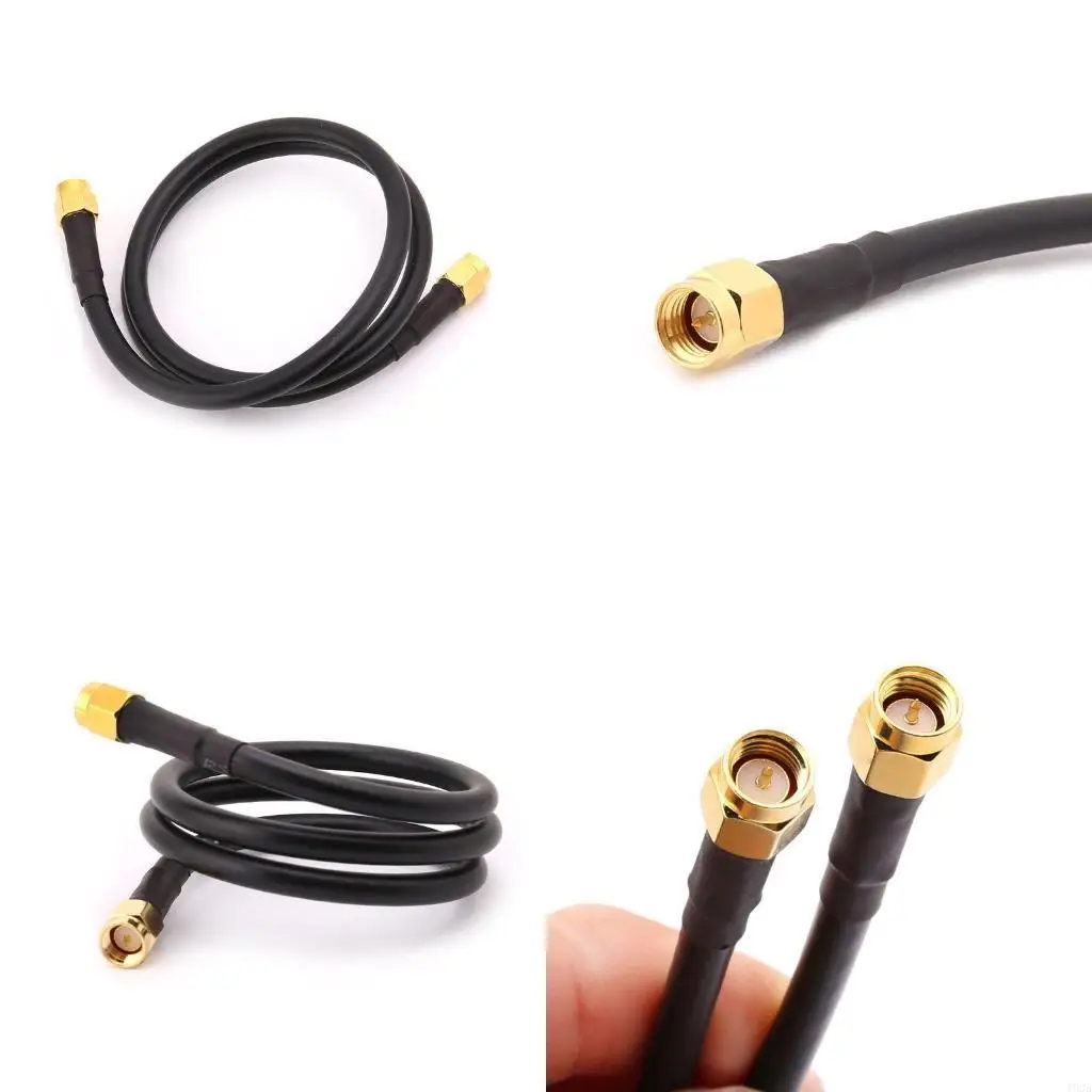 193A SMA Male To SMA Male RG58 Pigtail Cable 50cm Low-loss Antenna Cables