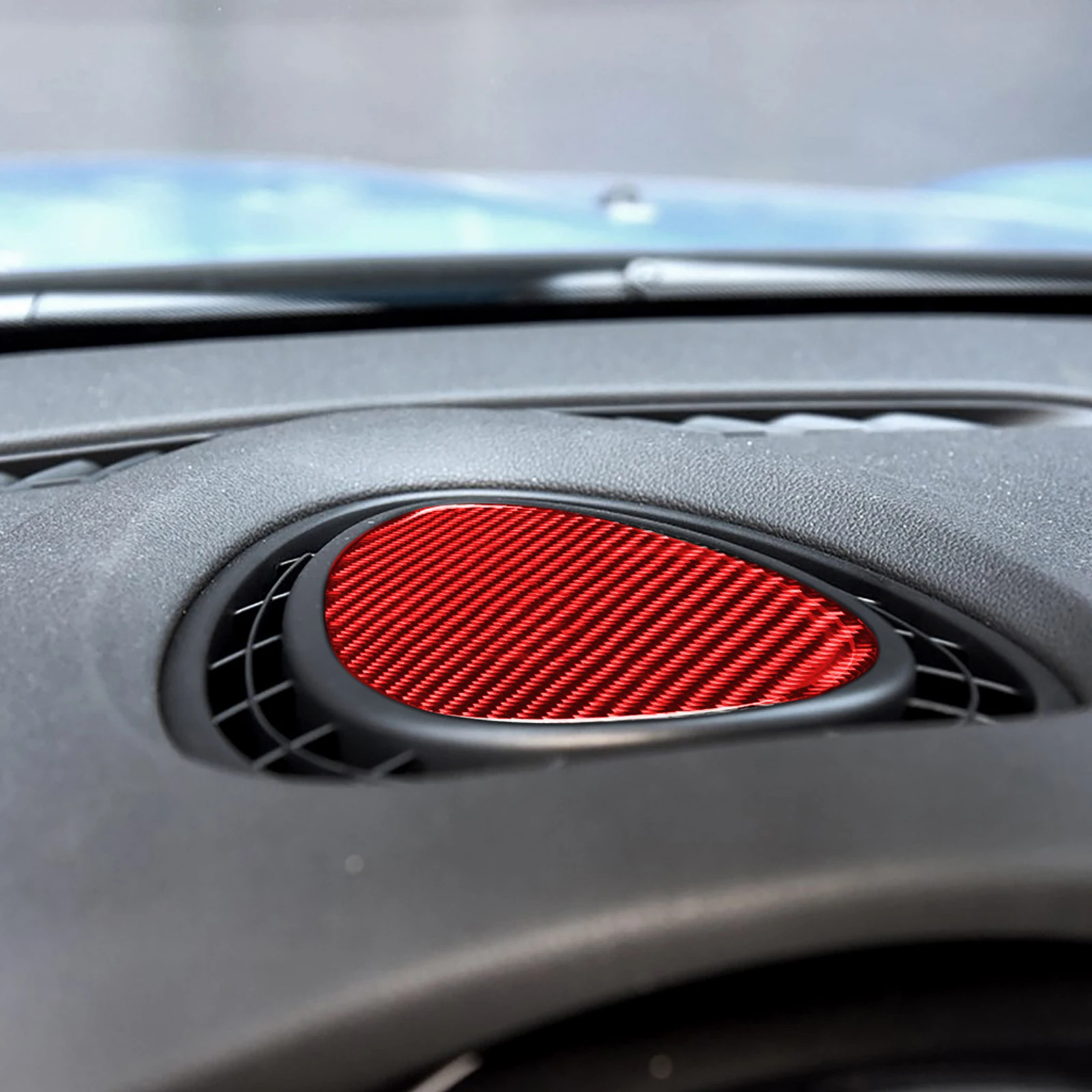 Real Carbon Fiber Air Outlet Vent Sticker For Mini Cooper F56 F55 F54 image 2