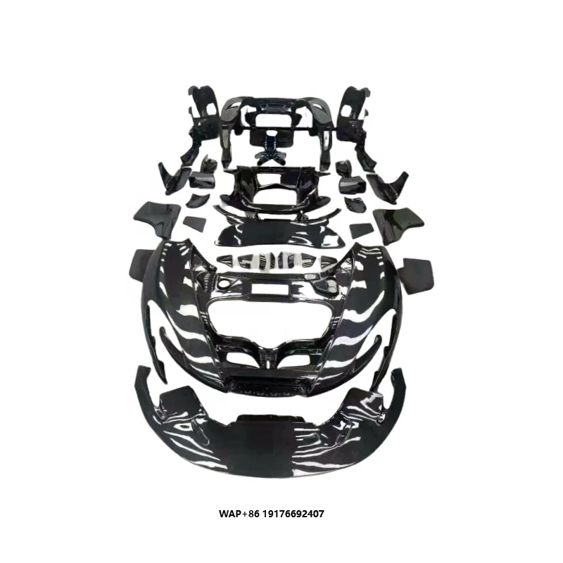 

Gtr Style Dry Carbon Fiber Front Bumper Rear Bumper Fenders Hood Rear Spoiler Side Skirts for McLaren P1 Upgrade GTR Body Kit