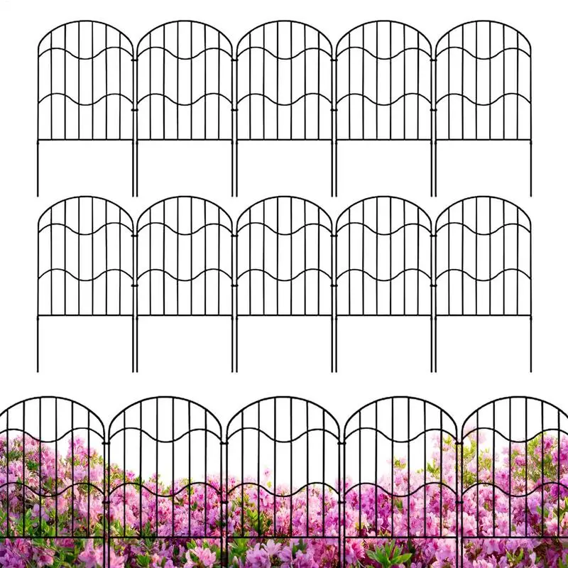 

Garden Fence Border Animal Barrier For Dog 10x Decor Fencing Temporary For Pet Area Flower Bed Patio Yard Lawn Outdoor Weather