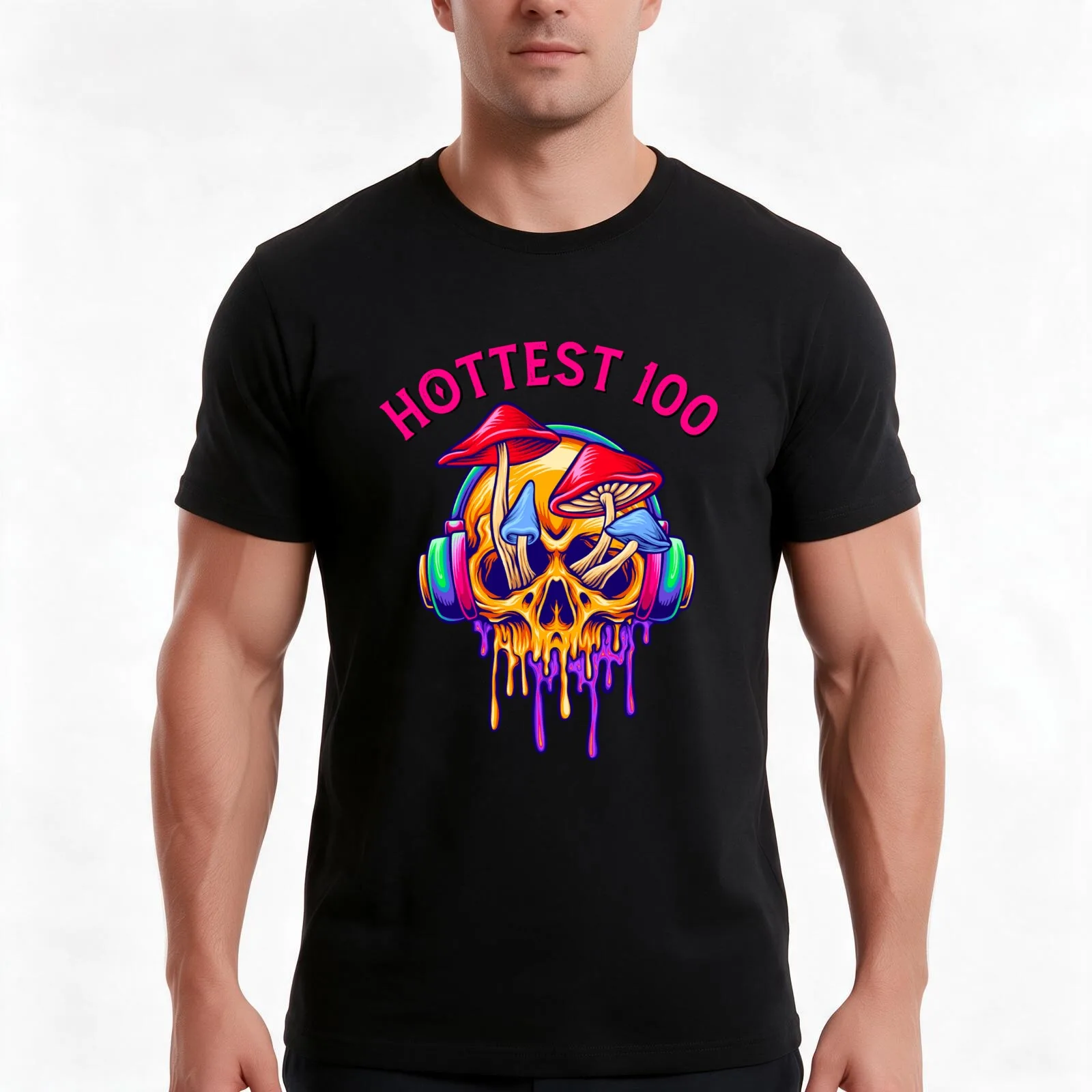 Hottest 100 T-Shirt, Summer Casual Cotton Tee, Oversized Streetwear Tops, Vintage Graphic Print, Loose Fit Short Sleeve