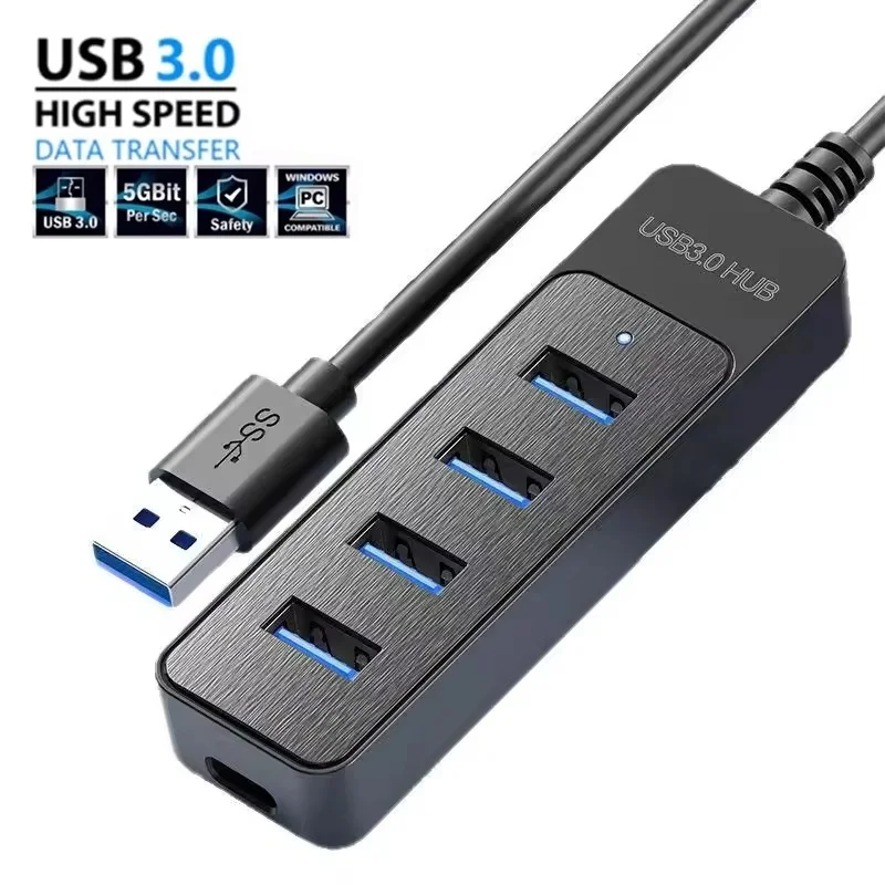 USB 3.0 HUB 4 Port Multi USB 3.0 Splitter Hub With USB Charging Port Power Adapter Type C Expander Dock For Laptop Accessories