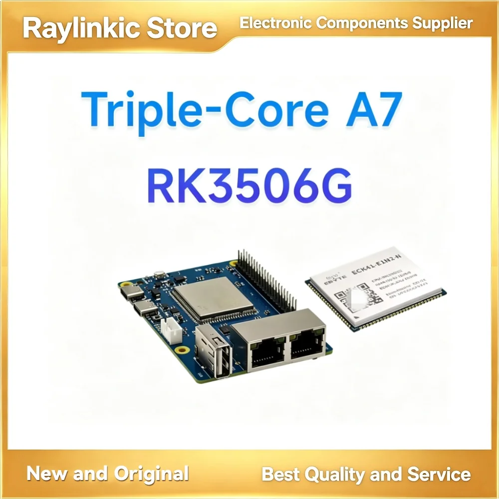 EBYTE ECK41‑E1‑N / ECB41‑PGE1N2‑N ECK41-E1N2-N｜RK3506G Triple‑Core A7 SBC, Dual‑Ethernet, Linux Python Raspberry Pi‑Compatible