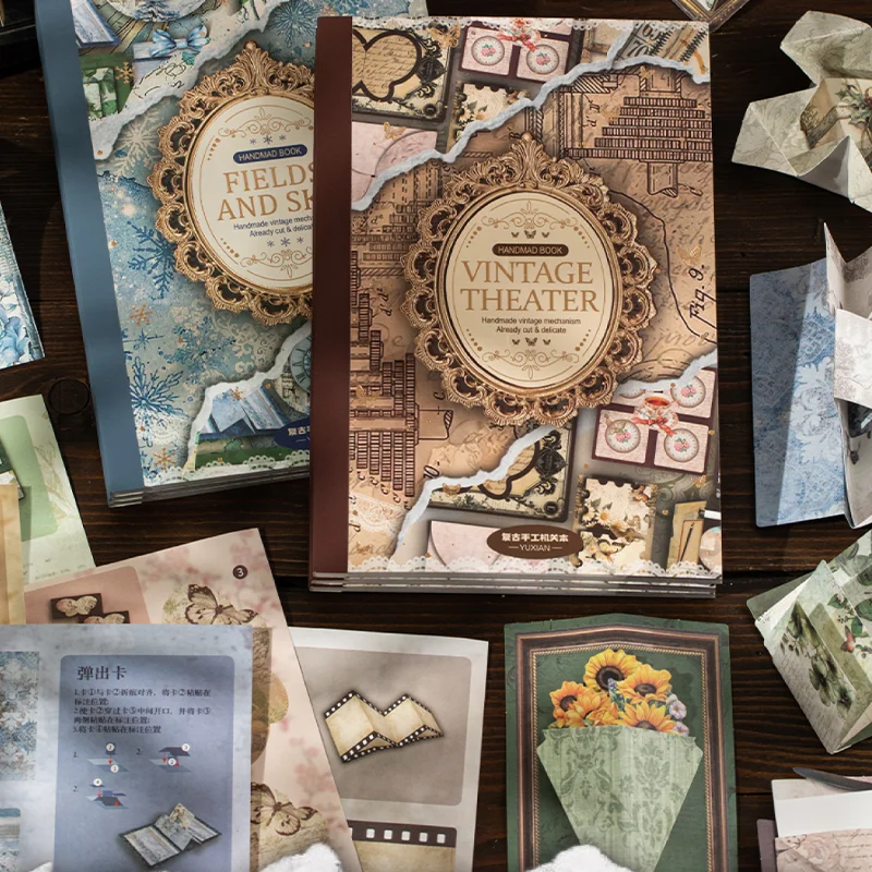 

Mr Paper 20Pcs/bag Time Walk Vintage Handmade Organs Collection Sticker Book Creative Handbook Material DIY Calendar Card Album