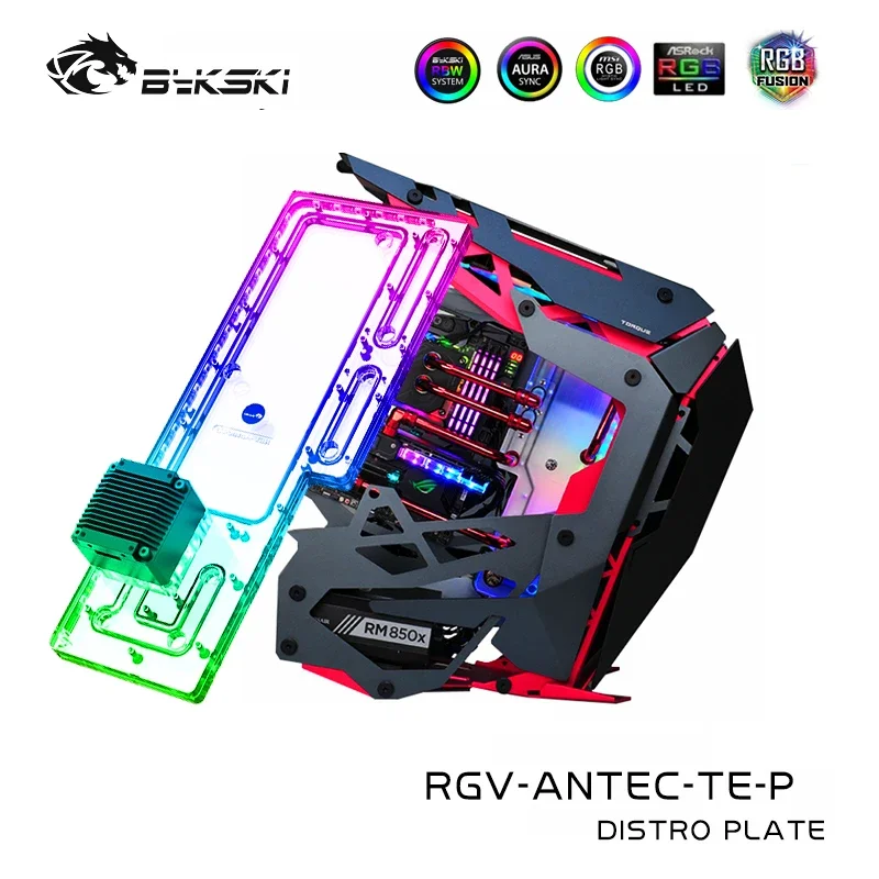 

Bykski Distro Plate Kit For Antec Torque Case, Waterway Board++Radiator+Fittings+Pump+Fan For MOD Water Cooling RGV-Antec-TE-P