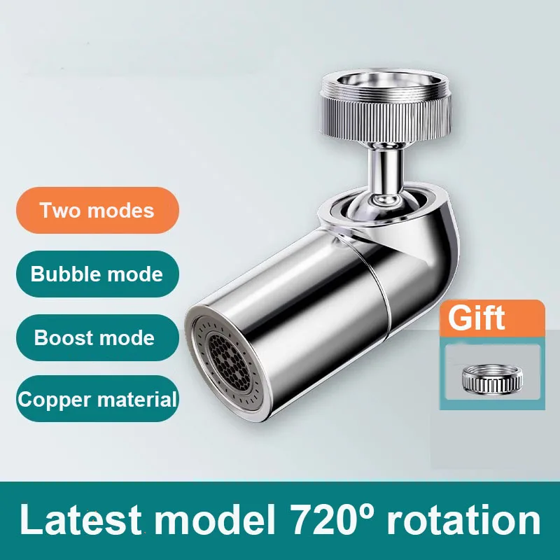 720 ° Rotate Universele Kitchen Faucet Nozzle Aerator Anti-Splash Filter Extender Copper Adapter Mouthwash Mouth Extende