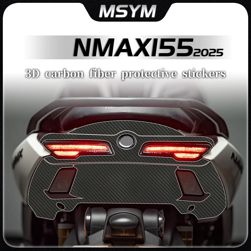 

For Yamaha NMAX 155 NMAX125 Nmax 155 nmax125 2025 3D Carbon fiber anti wear protection sticker fuel tank sticker accessories
