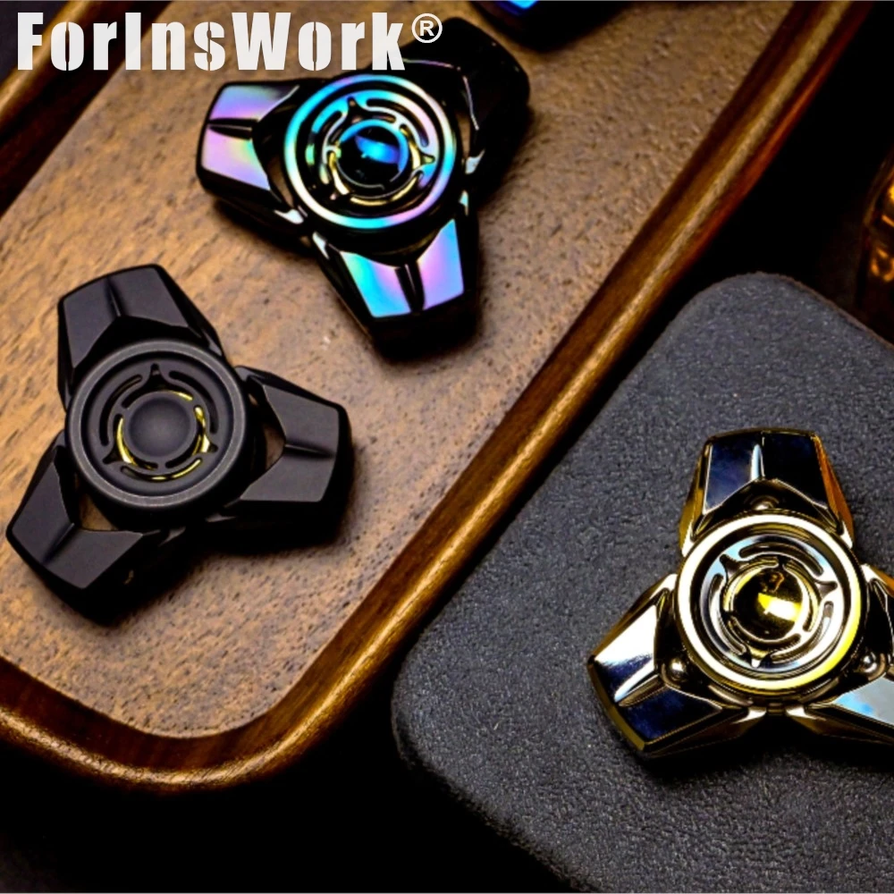 

Tieshi EDC Three Blade Minimalist Fidget Spinner Office Desk Accessories Sensory Toy