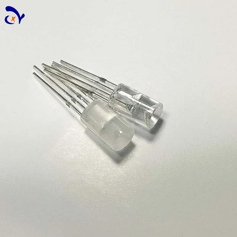 WS2812D/WS2812B Lamp Beads Direct Insert F5MM RGB Phantom Integrated IC Light Emitting Diode Round Head Transparent Mist Surface