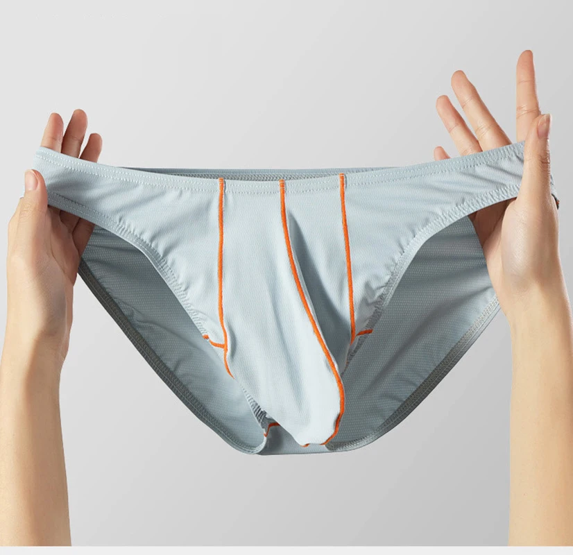 

Low-waisted triangle pants for men's underwear Men's triangular underwear U-convex thin ice silk low-waist men's underwear
