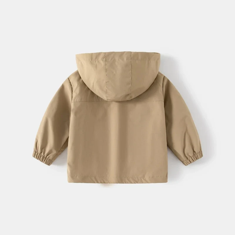 ملابس الاطفال معاطف سترة واقية 2025 ربيع الخريف جديد الأولاد خندق سترة الأطفال يندبروف مقنعين ملابس خارجية 2-6 سنوات