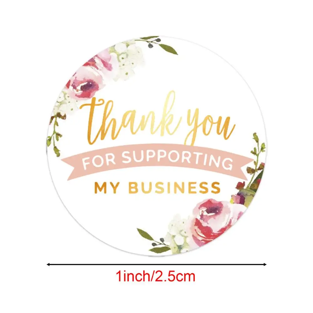 50-500pcs Thank You Stickers Seal Labels For Your Order Supporting My Business Wedding Party Envelope Supplies Stickers