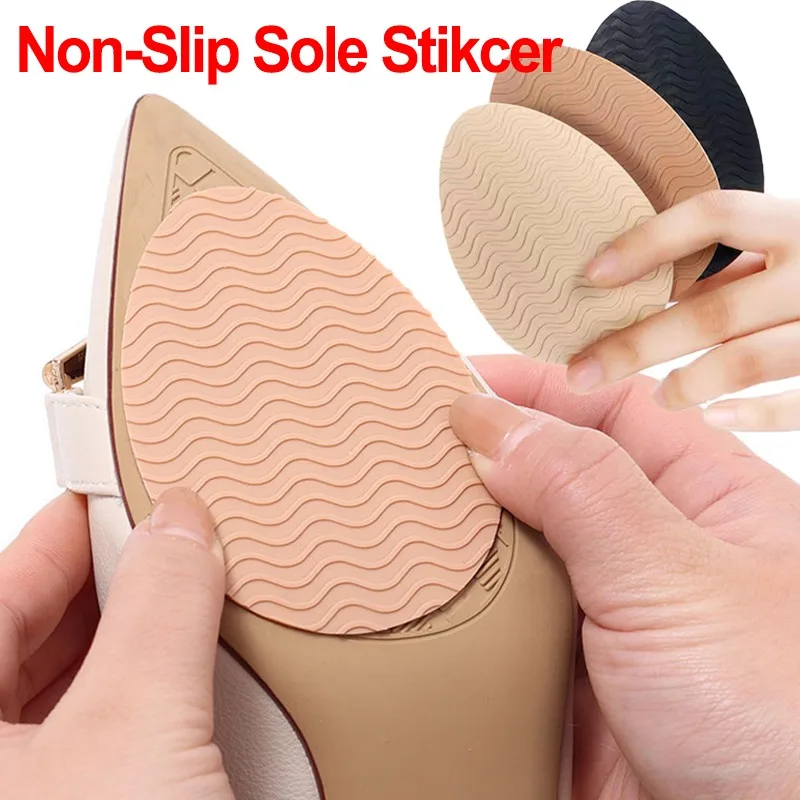 Non-Slip Shoes Mat Stickers Self-Adhesive Wear-Resistant Sole Protector High Heels Forefoot Sticker Silicone Rubber Soles Pads