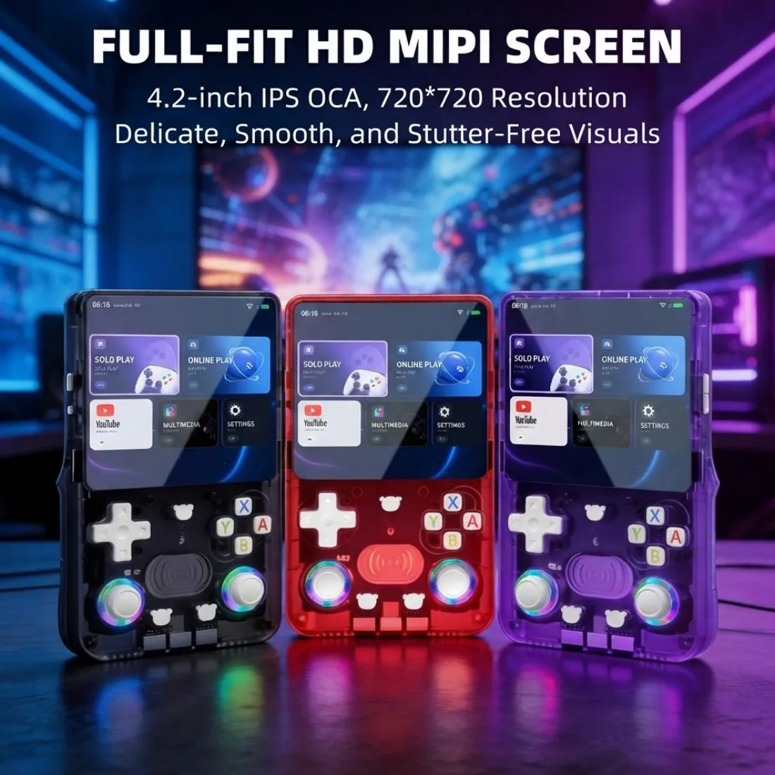 X36 Ultra 4.2-inch Retro Handheld Game Console Android 10.0 Dual System WiFi Multiplayer RGB Joystick Video Game Player