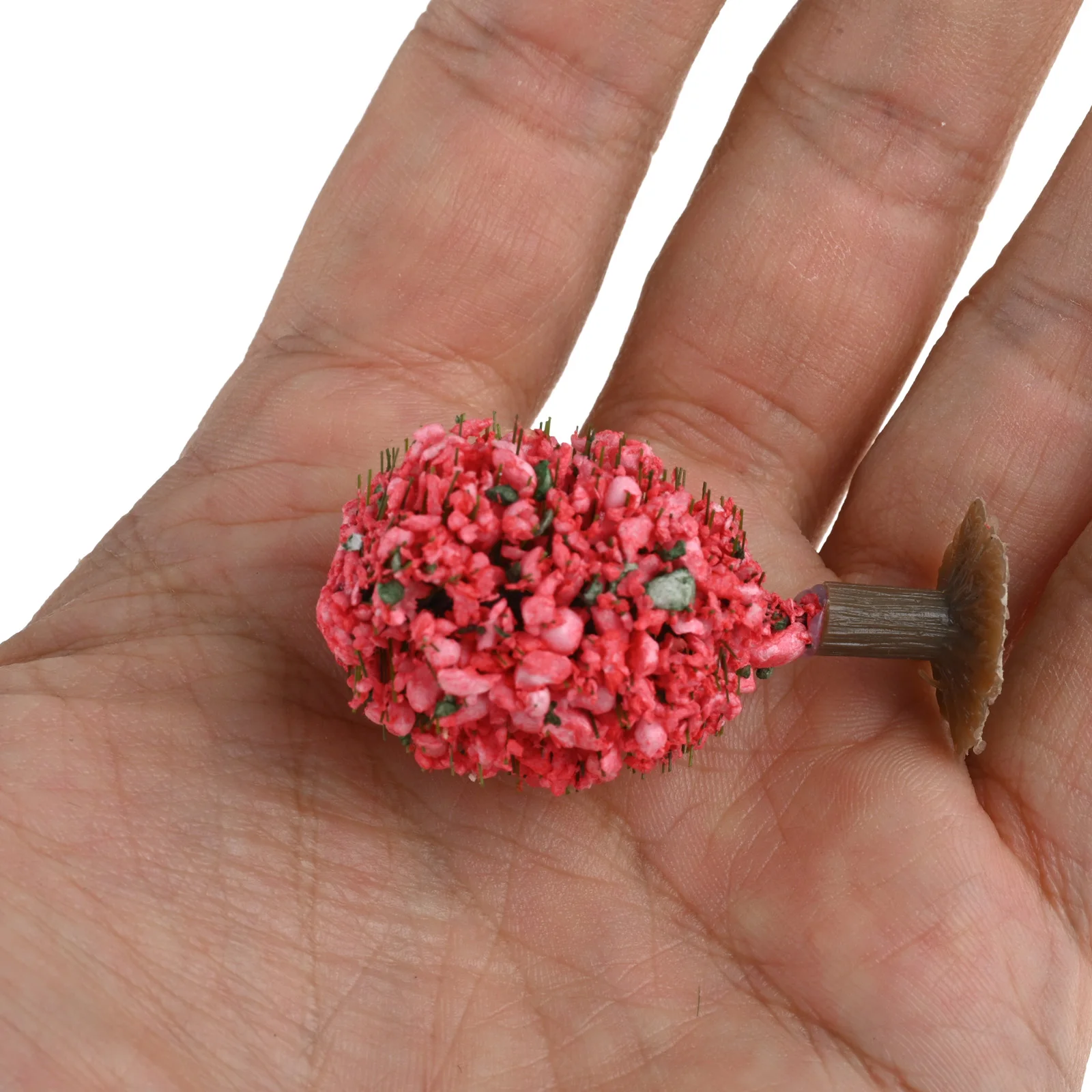 20 قطعة 4.5 سنتيمتر و 6 سنتيمتر الوردي زهرة شجرة نموذج قطار الاصطناعي مصغرة شجرة مشهد السكك الحديدية الديكور بناء المشهد ديكور