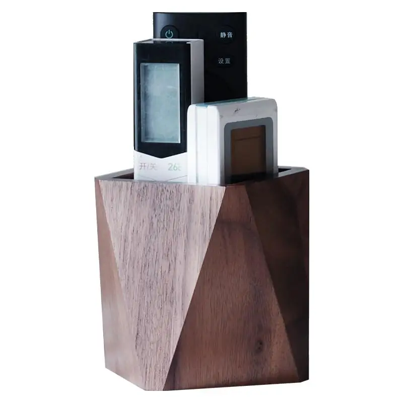 

Walnut pen holder, remote control storage box