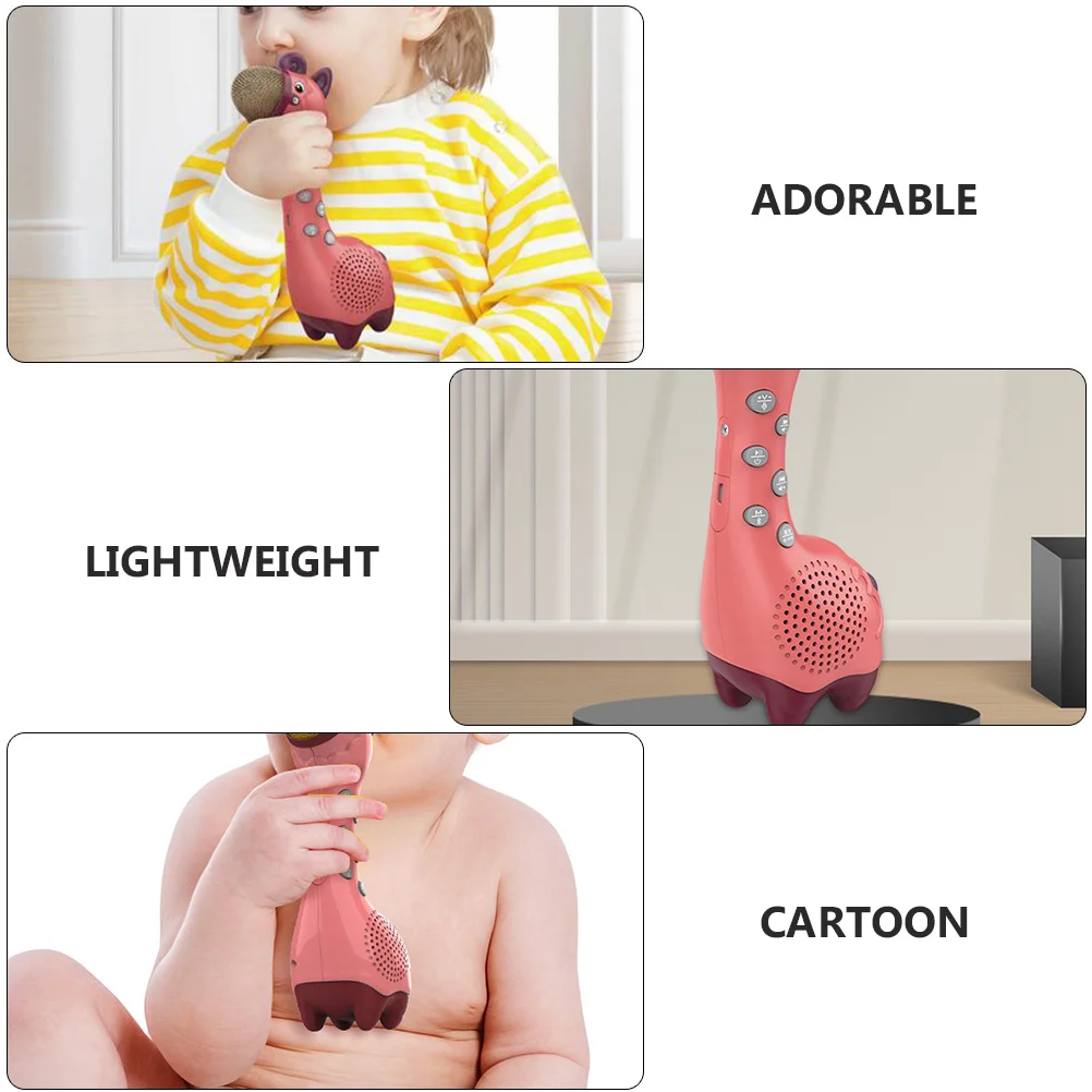ميكروفون رائع للأطفال يغني آلة الكاريوكي للأطفال لعبة ميكروفون كرتونية بلاستيكية إبداعية