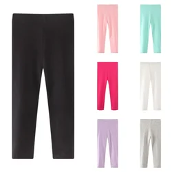 Solid Color Girls Cotton Leggings 2 3 4 5 6 7 Years Girl's Trousers White Black Little Girls Pants Skinny Kids Children Leggings